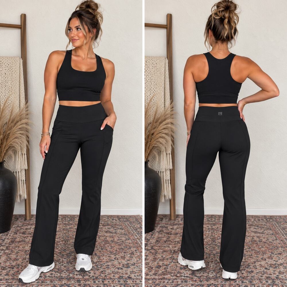 Avalance Black Bootcut Leggings Size Small